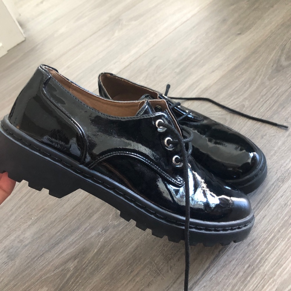 TopShop Chunky Patent Leather Loafers